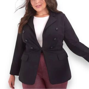 Lane Bryant The Bryant Blazer in Black Ponte Knit NEW Size 20 Petites